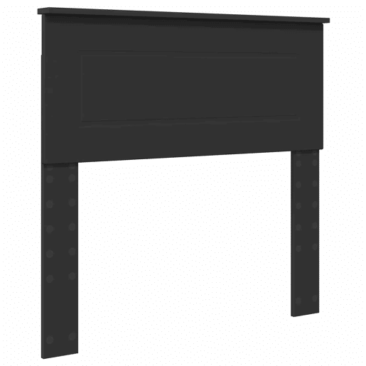 Estrutura de cama de solteiro para adultos Preto e Prata 75 x 190 cm Madeira processada
