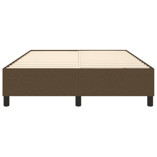 Estrutura de Cama de casal moderno com molas 140x190 cm tecido castanho-escuro