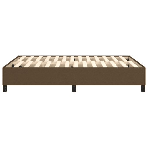 Estrutura de Cama de casal moderno com molas 140x190 cm tecido castanho-escuro