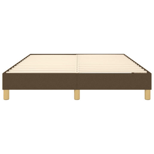 Estrutura de Cama de casal moderno com molas 140x190 cm tecido castanho-escuro