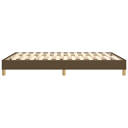 Estrutura de Cama de casal moderno com molas 140x190 cm tecido castanho-escuro