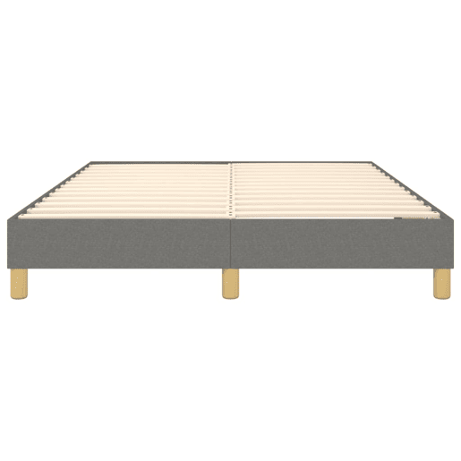 Estrutura de Cama de casal moderno com molas 140x190 cm tecido cinzento-escuro