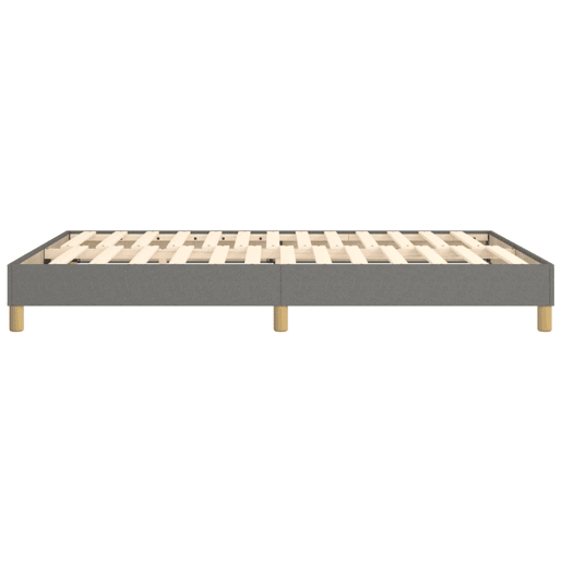 Estrutura de Cama de casal moderno com molas 140x190 cm tecido cinzento-escuro