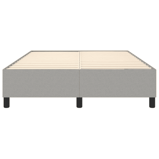 Estrutura de Cama de casal moderno com molas 140x190 cm tecido cinzento-claro