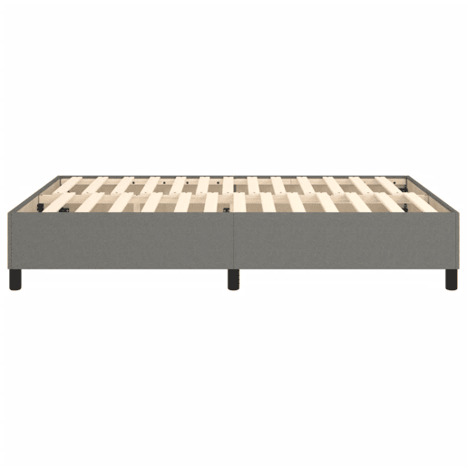 Estrutura de Cama de casal moderno com molas 140x190 cm tecido cinzento-escuro