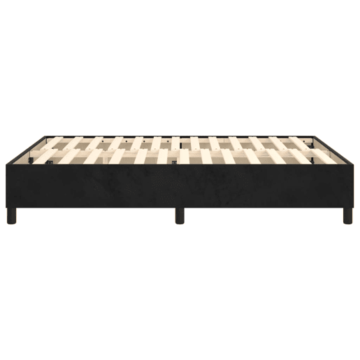 Estrutura de Cama de casal moderno com molas 140x200 cm veludo preto