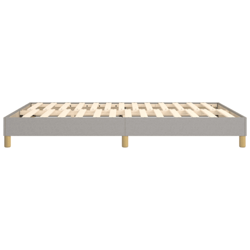 Estrutura de Cama de casal moderno com molas 140x190 cm tecido cinzento-claro