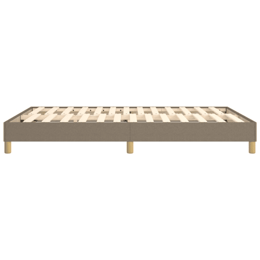 Estrutura de Cama de casal moderno com molas 140x190 cm tecido castanho-acinzentado