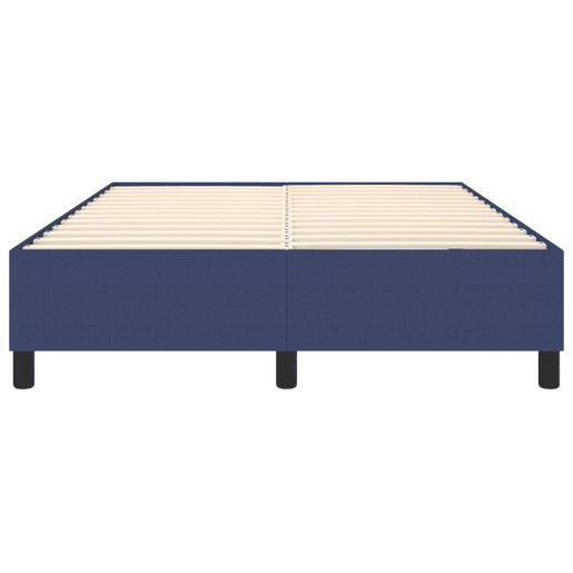 Estrutura de Cama de casal moderno com molas 140x190 cm tecido azul
