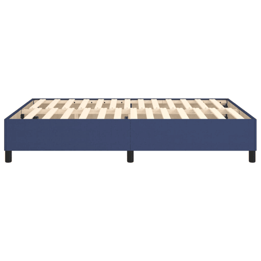 Estrutura de Cama de casal moderno com molas 140x190 cm tecido azul