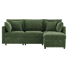 Sofá modular 4 lugares fixa de tecido,verde