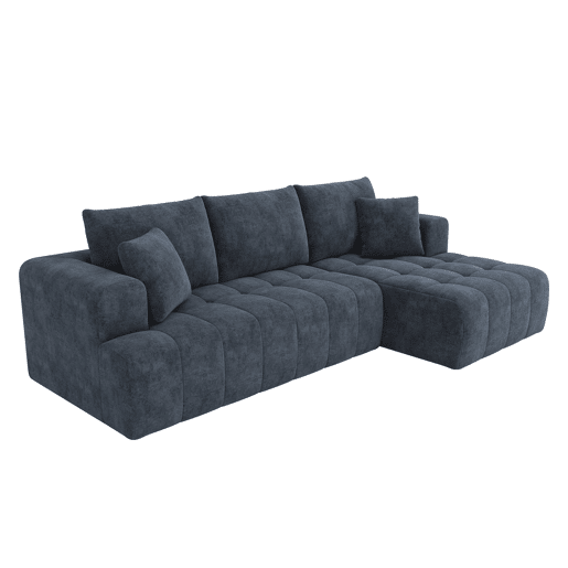 Sofá modular 3 lugares fixa de tecido,azul Sofá modular 3 lugares fixa de tecido,azul