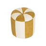 Pufe infantil tecido chenille Amarelo - 30x30x30 cm