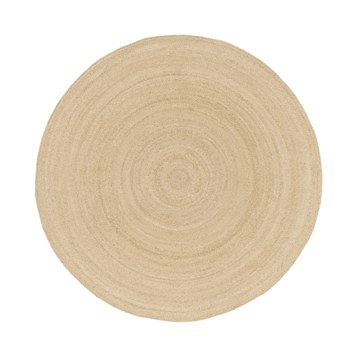 Tapete redondo de juta natural Natural - 160x160x1 cm Tapete redondo de juta natural Natural - 160x160x1 cm