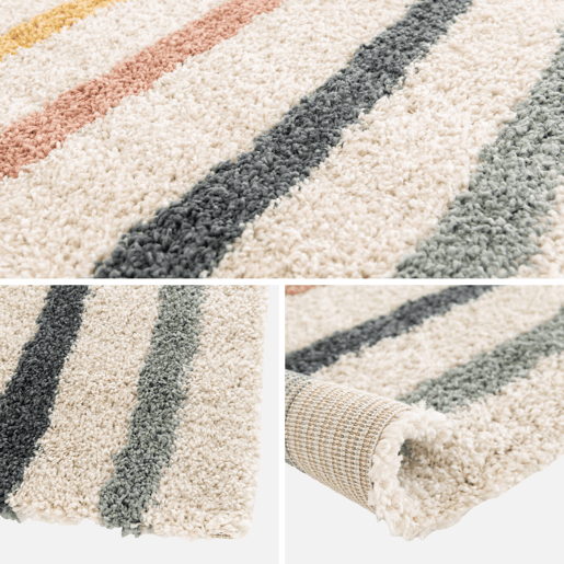 Tapete para criança com arco-íris,creme e multicolorido, Dakota, 170x120x3 cm
