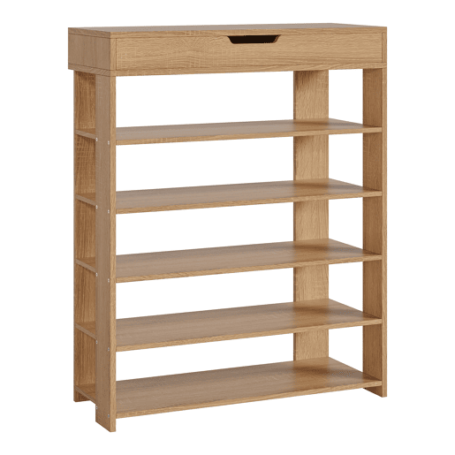 Sapateira Boppeelo com gaveta 94x75x30 cm Carvalho Sonoma en.casa