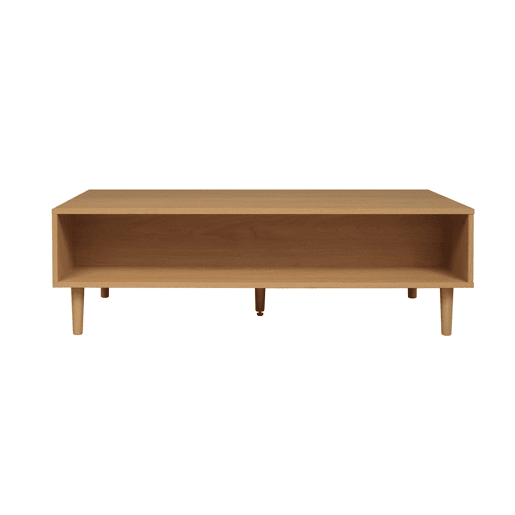 Mesa de centro vintage efeito madeira 1 gaveta, Juliana, Carvalho, 120x55x38 cm