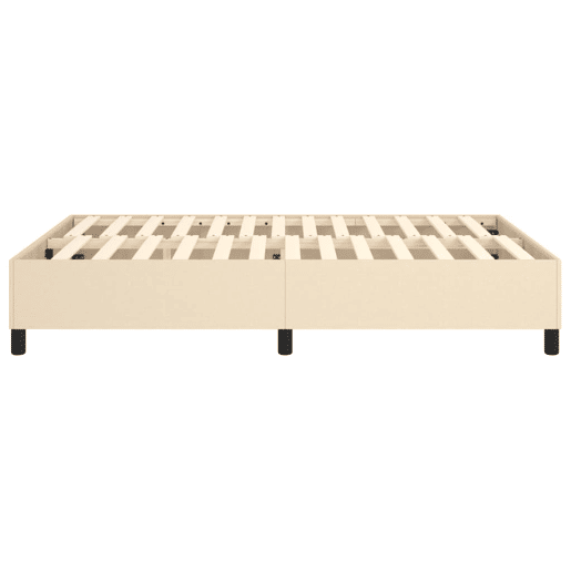 Estrutura de Cama de casal moderno com molas 140x200 cm tecido cor creme