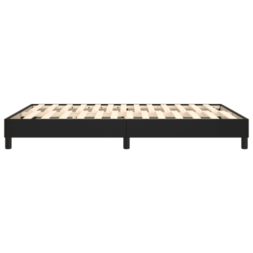 Estrutura de Cama de casal moderno com molas 140x190 cm couro artificial preto
