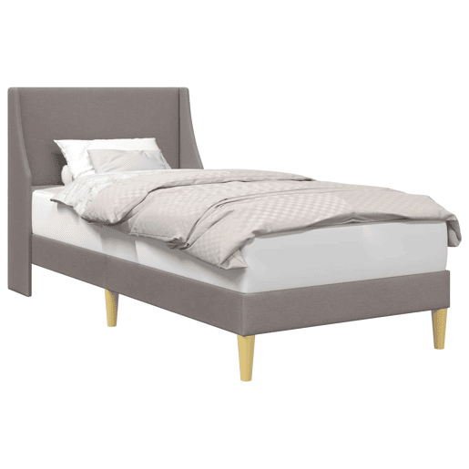 Estrutura de cama de solteiro para adultos - Cinzento-acastanhado 100 x 200 cm tecido