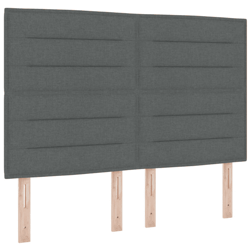 Estrutura De Cama De Casal Moderno - Cinzento escuro 140 x 190 cm tecido