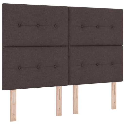 Estrutura da Cama de casal simple Castanho escuro 140 x 190 cm tecido