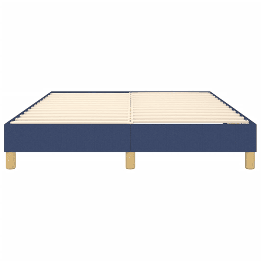 Estrutura de Cama de casal moderno com molas 140x200 cm tecido azul