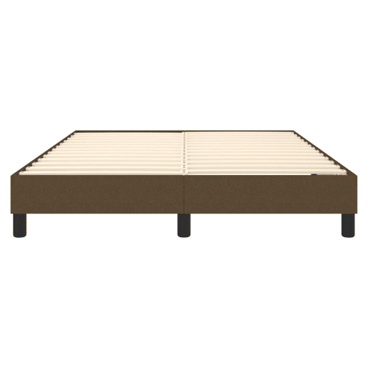 Estrutura de Cama de casal moderno com molas 140x200 cm tecido castanho-escuro