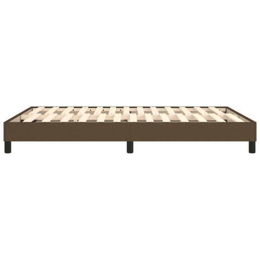 Estrutura de Cama de casal moderno com molas 140x200 cm tecido castanho-escuro
