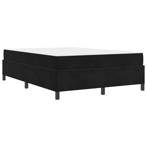 Estrutura da Cama de casal moderno com colchão Preto 140 x 190 cm tecido