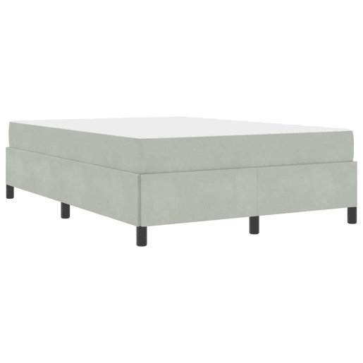 Estrutura De Cama De Casal Simple - Cinzento-claro 140 x 190 cm tecido