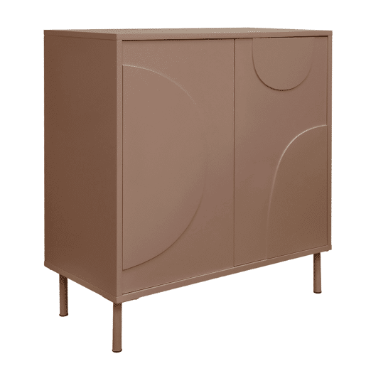 Aparador Holea com 2 portas MDF 75x70x34cm - Moca Mousse en.casa