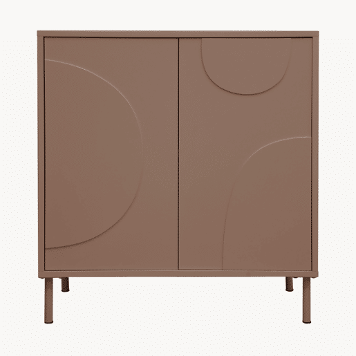 Aparador Holea com 2 portas MDF 75x70x34cm - Moca Mousse en.casa