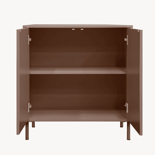 Aparador Holea com 2 portas MDF 75x70x34cm - Moca Mousse en.casa