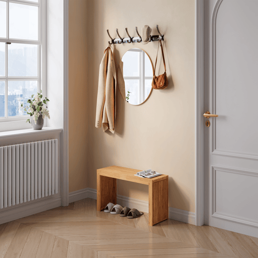 Banco sapateiro Korjad 2 caixas bambu 90x33x43 cm natural en.casa