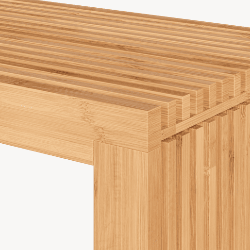 Banco sapateiro Korjad 2 caixas bambu 90x33x43 cm natural en.casa