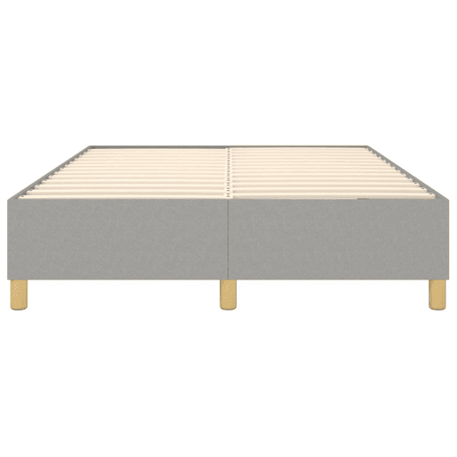 Estrutura de Cama de casal moderno com molas 140x200 cm tecido cinzento-claro