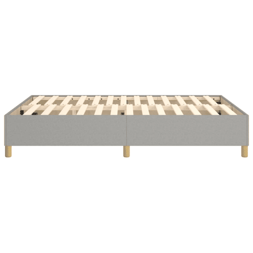 Estrutura de Cama de casal moderno com molas 140x200 cm tecido cinzento-claro