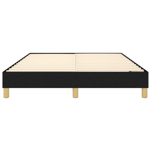 Estrutura de Cama de casal moderno com molas 140x200 cm tecido preto