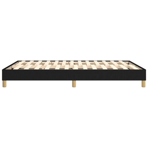 Estrutura de Cama de casal moderno com molas 140x200 cm tecido preto