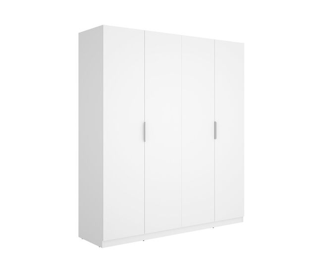Armario emax 4 puertas abatibles blanco 203,5x182,1x51,4 cm
