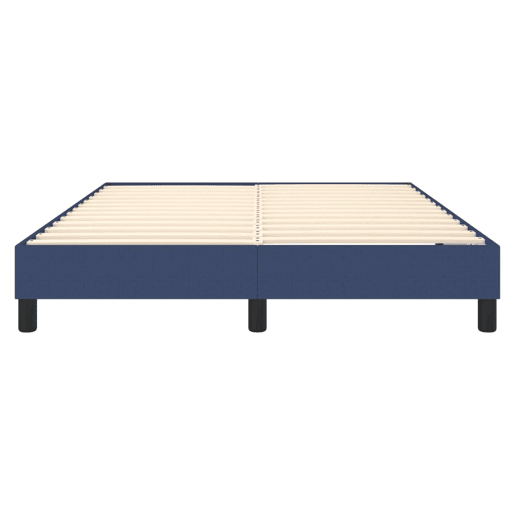 Estrutura de Cama de casal moderno com molas 140x200 cm tecido azul