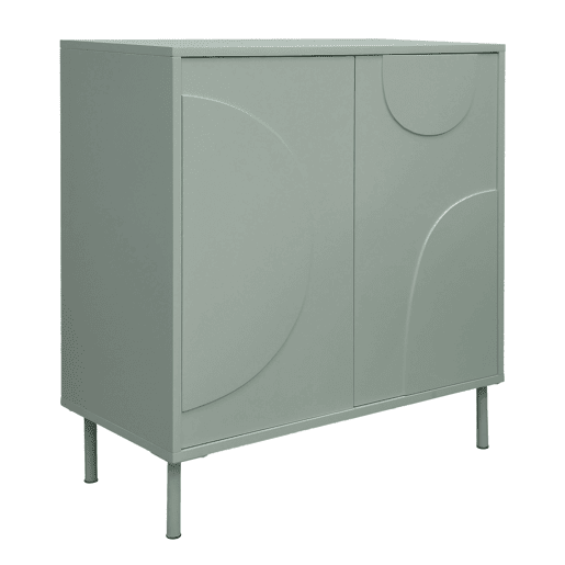 Aparador Holea com 2 portas MDF 75x70x34cm - Verde sálvia en.casa