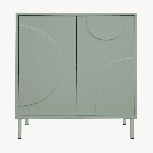 Aparador Holea com 2 portas MDF 75x70x34cm - Verde sálvia en.casa