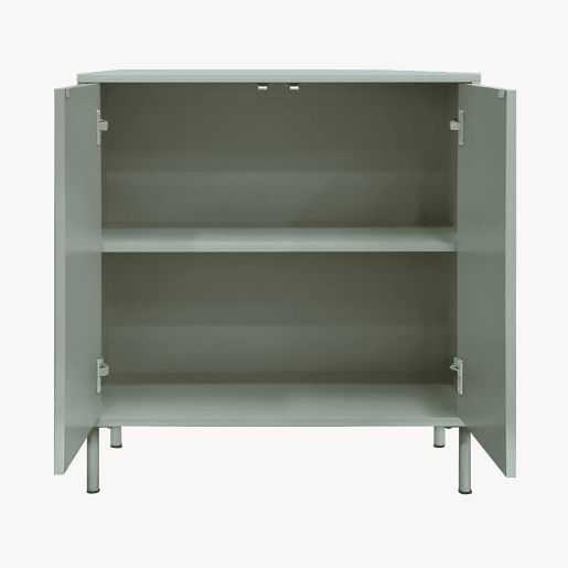 Aparador Holea com 2 portas MDF 75x70x34cm - Verde sálvia en.casa
