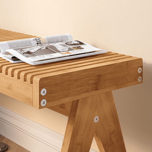 Banco Lasdarvoo 120x35x45 cm bambu natural en.casa