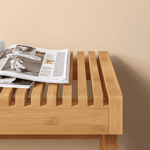 Banco Lasdarvoo 120x35x45 cm bambu natural en.casa