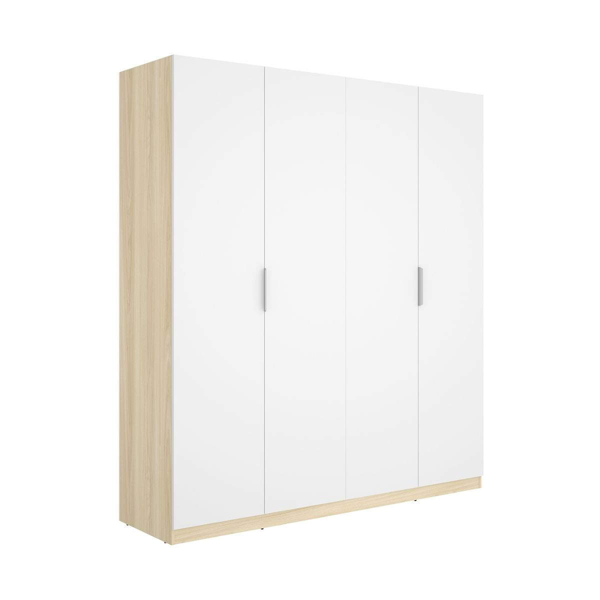 Armario Ema  puertas abatibles 183 Natural/ Blanco
