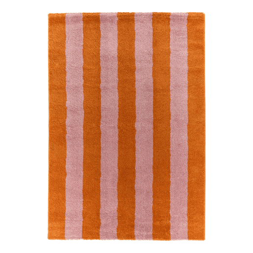 Tapete interior com riscas laranja e rosa - 230x160x20 cm Tapete interior com riscas laranja e rosa - 230x160x20 cm