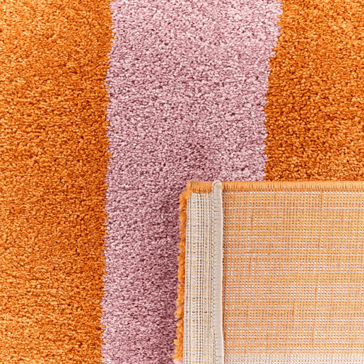 Tapete interior com riscas laranja e rosa - 230x160x20 cm Tapete interior com riscas laranja e rosa - 230x160x20 cm